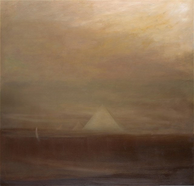 The pyramid II (oil on panel)